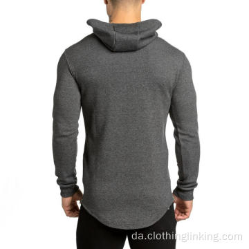 Sweatshirt med hætte i pullover Fleece-hættetrøje